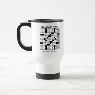 Mug De Voyage Drôle personnalisé noir blanc mot croisé puzzle