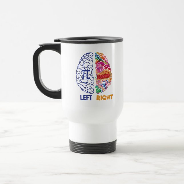 Mug De Voyage Drôle Pi gauche Brainé à droite (Gauche)