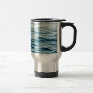 Mug De Voyage Eau bleue ondulée