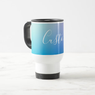 Mug De Voyage Écriture de script modifiable moderne   Ombre colo