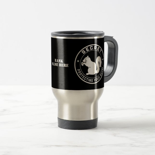 Mug De Voyage Écureuil Secret Protéger vos noix Personnalisable (Devant droit)