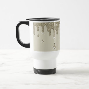 Mug De Voyage Effet Parties scintillant en argent et étincelles