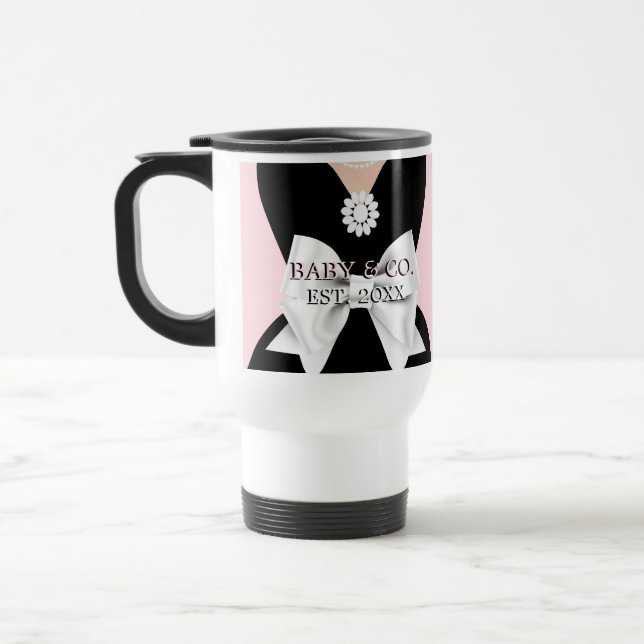 Mug De Voyage Elegant rose Tiffany Ethnic Pregnancy Mommy to Be (Gauche)