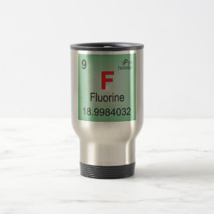 Mug De Voyage Élément individuel de fluor du Tableau périodiq