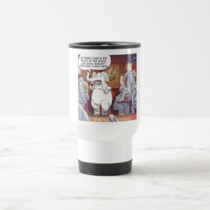 Mug De Voyage Éléphant Blanc Drôle Dans La Pièce