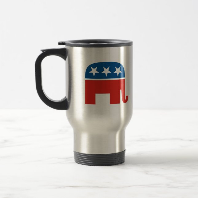 Mug De Voyage éléphant de Parti Républicain des Etats-Unis (Gauche)