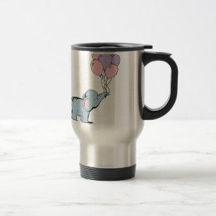 Mug De Voyage Elephant Pastel Aquarelle Bunch Balloo