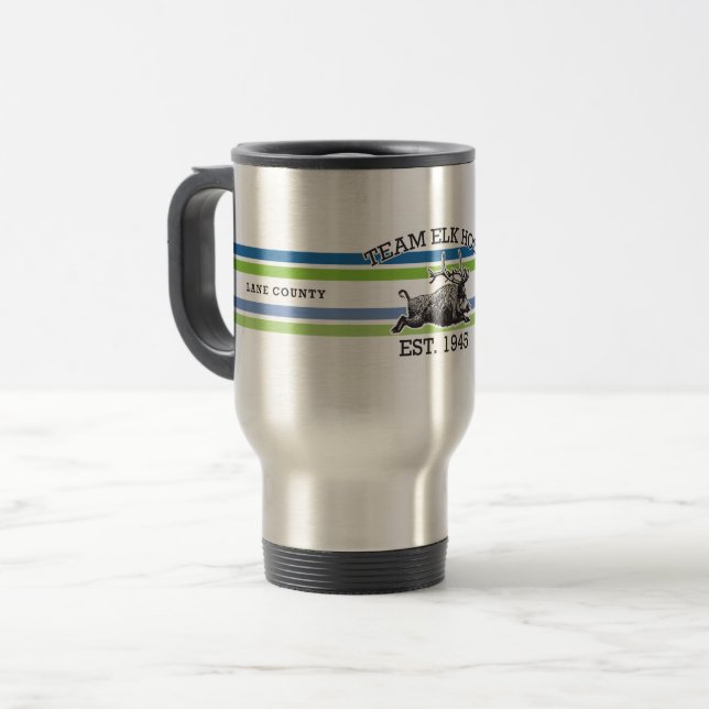 Mug De Voyage ELK HOG - Bandes d'équipe (Devant gauche)