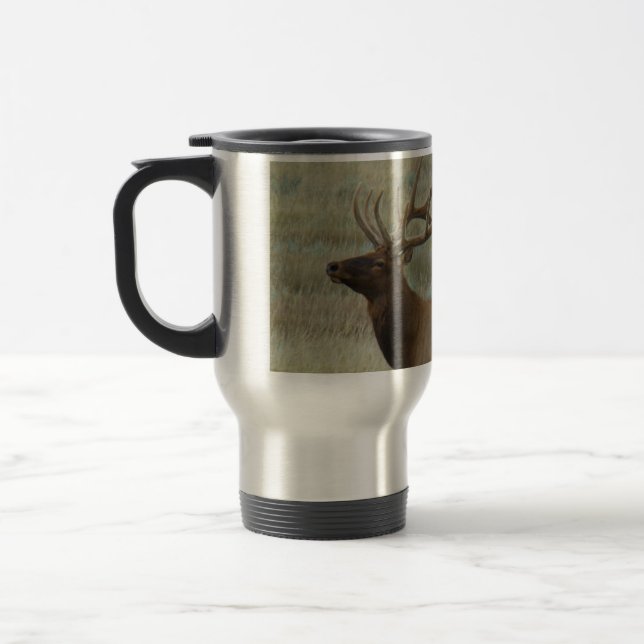 Mug De Voyage Elk taureau E8 en velours (Gauche)