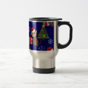 Mug De Voyage Émotion de singe de père Noël