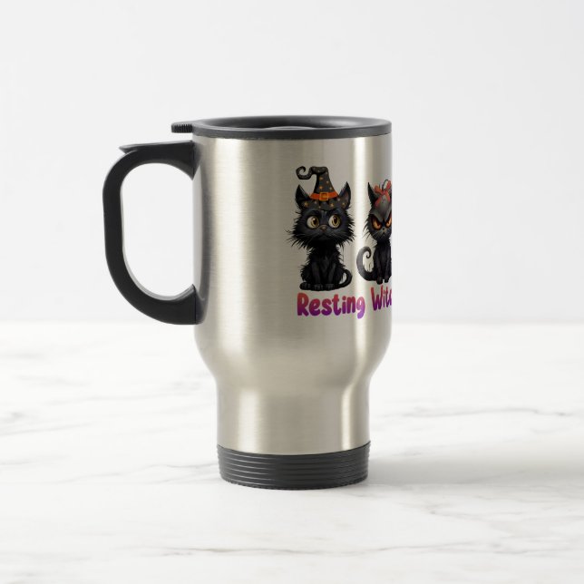Mug De Voyage Enchanter le groupe de chats d'Halloween (Gauche)