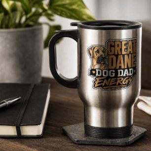 Mug De Voyage Énergie de papa chien Danois géant 
