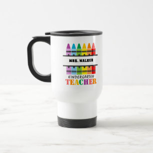 Mug De Voyage Enseignant de jardin d'enfants Crayons colorés Per