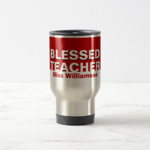 Mug De Voyage ENSEIGNANT PERSONNALISÉ Red BLESSEE