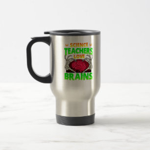 Mug De Voyage Enseignants Cerveaux Squelette Coeur main Hallowee
