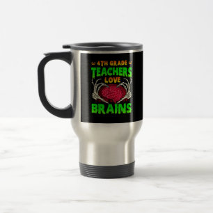 Mug De Voyage Enseignants de 4e année Cerveaux Squelette Salle d