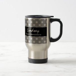 Mug De Voyage Ensemble gris et blanc de demoiselle d'honneur