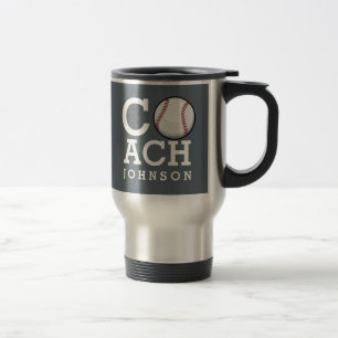 Mug De Voyage Entraîneur de base-ball nommé fait sur commande