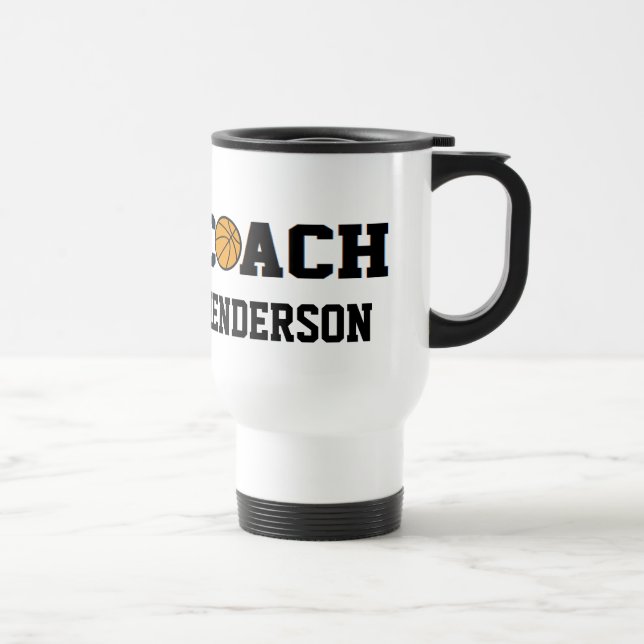 Mug De Voyage Entraîneur de football - personnalisé (Droite)