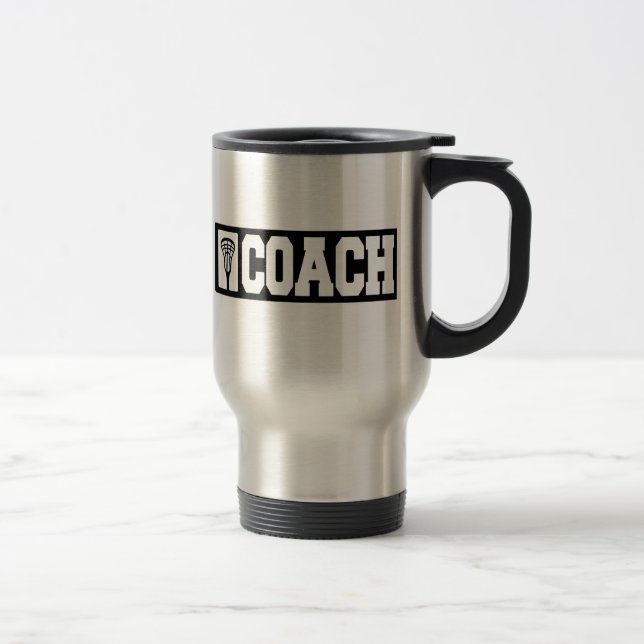 Mug De Voyage Entraîneur - entraîneur de lacrosse (Droit)