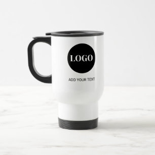 Mug De Voyage Entreprise de logo et de texte personnalisés