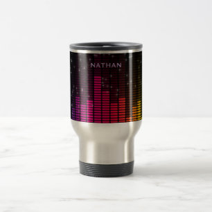 Mug De Voyage Equalizer Disco Lights volume de musique personnal