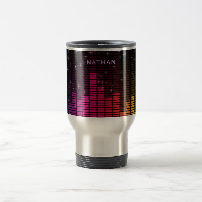 Mug De Voyage Equalizer Disco Lights volume de musique personnal (Centre)