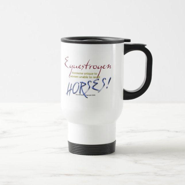 Mug De Voyage Equestrogen : cheval drôle (Droite)