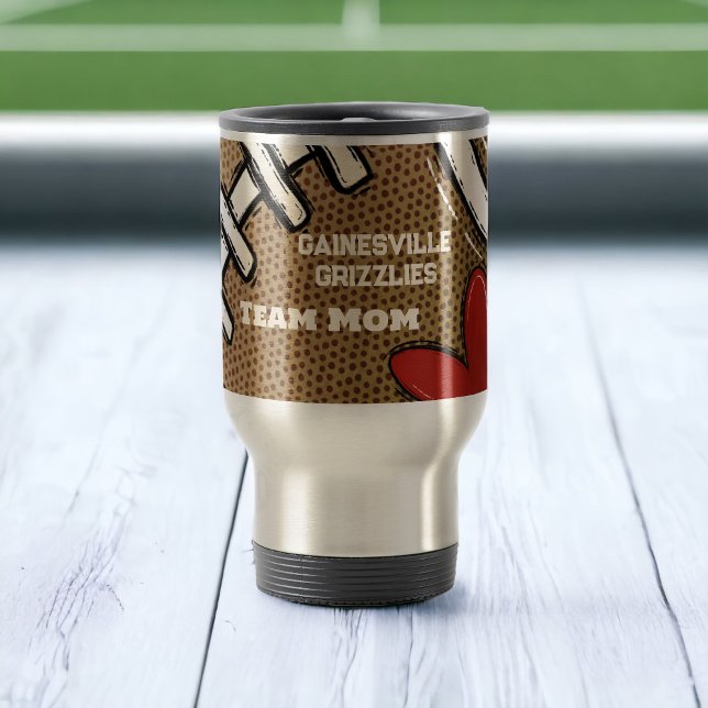 Mug De Voyage Équipe de football Maman cadeau personnalisé (Créateur téléchargé)