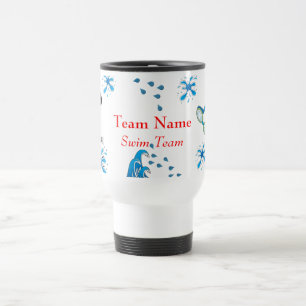 Mug De Voyage Équipe de natation Boug de voyage personnalisable