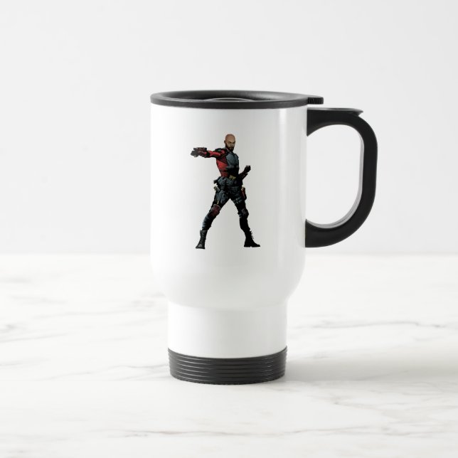 Mug De Voyage Équipe de suicide | Deadshot Comic Book Art (Droite)