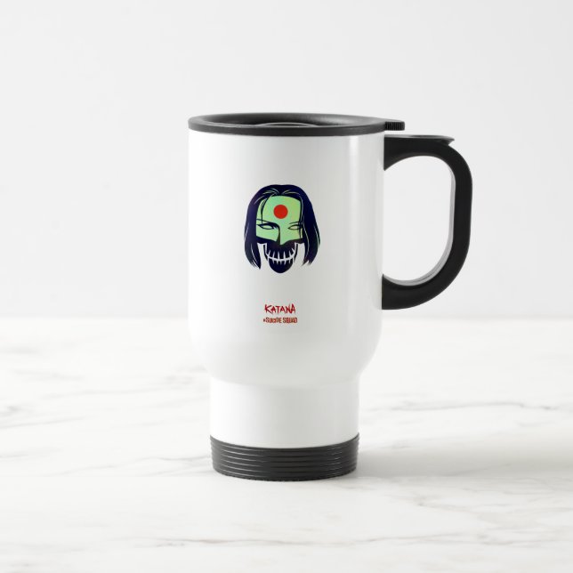 Mug De Voyage Équipe de suicide | Icône de tête Katana (Droite)
