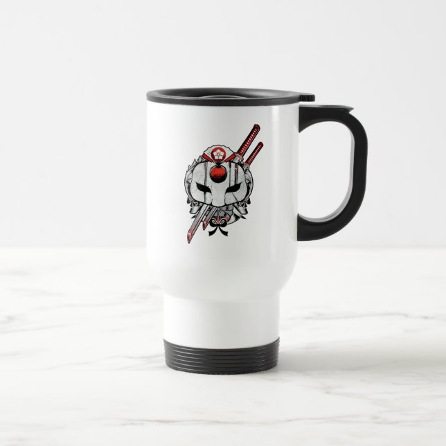 Mug De Voyage Équipe de suicide | Katana Masque & Epées Tatouage (Droite)