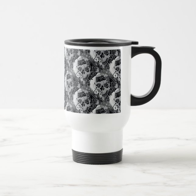 Mug De Voyage Équipe de suicide | Motif crâne (Droite)