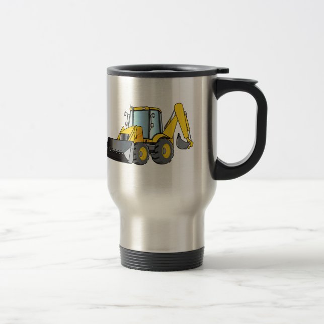 Mug De Voyage Équipement lourd : Pelle rétro (Droit)