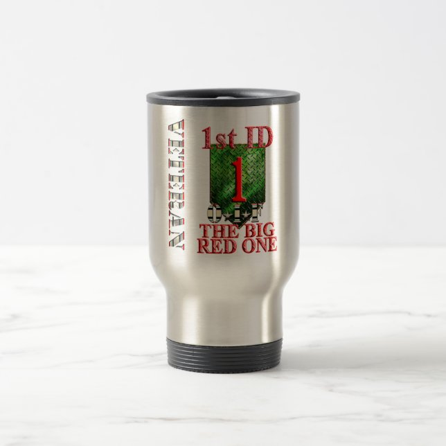 Mug De Voyage ęr Rouge un OIF de Division d'infanterie grand (Centre)