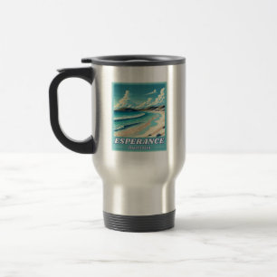 Mug De Voyage Esperance en Australie Occidentale Skyline Rétro