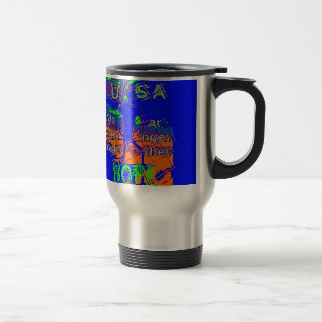 Mug De Voyage Espoir psychédélique des Etats-Unis : Art Blue Uni (Droit)