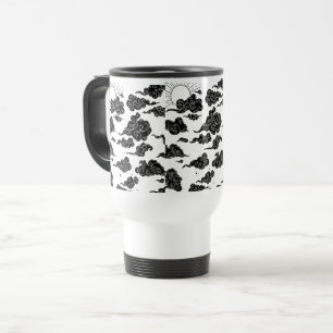 Mug De Voyage esthétique de motif de nuage japonais