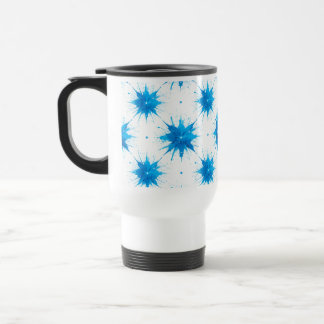 Mug De Voyage Été Vagues Bleues Bouteilles de voyage géométrique