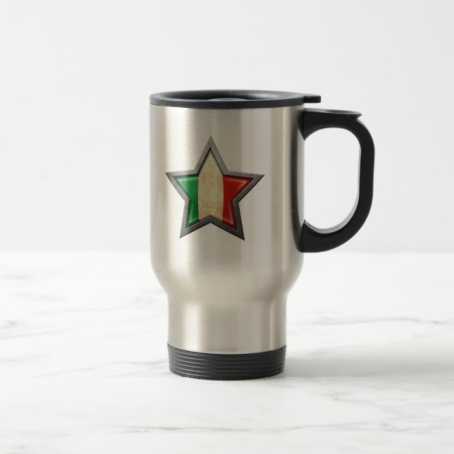 Mug De Voyage Étoile italienne de drapeau (Droit)