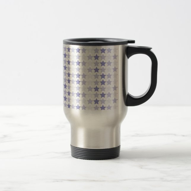 Mug De Voyage Étoiles Patriotique Blue Ombre (Droit)