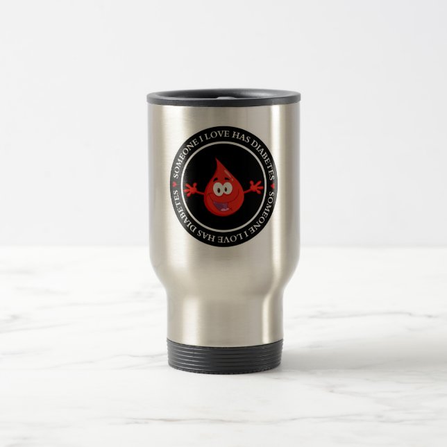 Mug De Voyage Étreignez un diabétique (Centre)