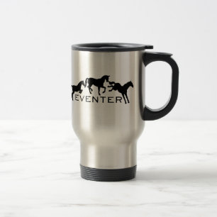 Mug De Voyage Eventer avec trois chevaux sautants