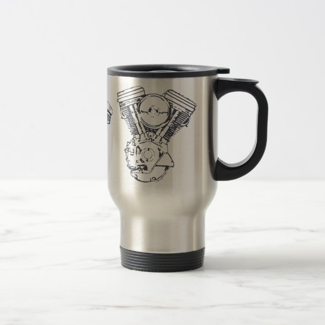 Mug De Voyage Évolution de Harley V-Jumelle (Droit)