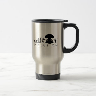Mug De Voyage Evolution de l'homme et du cafard amusant Graphiqu