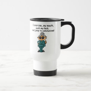 Mug De Voyage Exercice, poussée, humour de saut