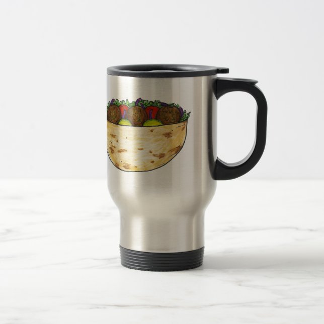 Mug De Voyage Falafel Pita Sandwich Méditerranéen Vegas (Droit)