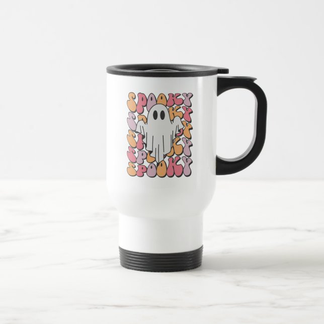Mug De Voyage Fantôme rétro éffrayant (Droite)