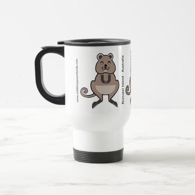 Mug De Voyage Faune - Joyeux QUOKKA - Conservation - Nature (Gauche)